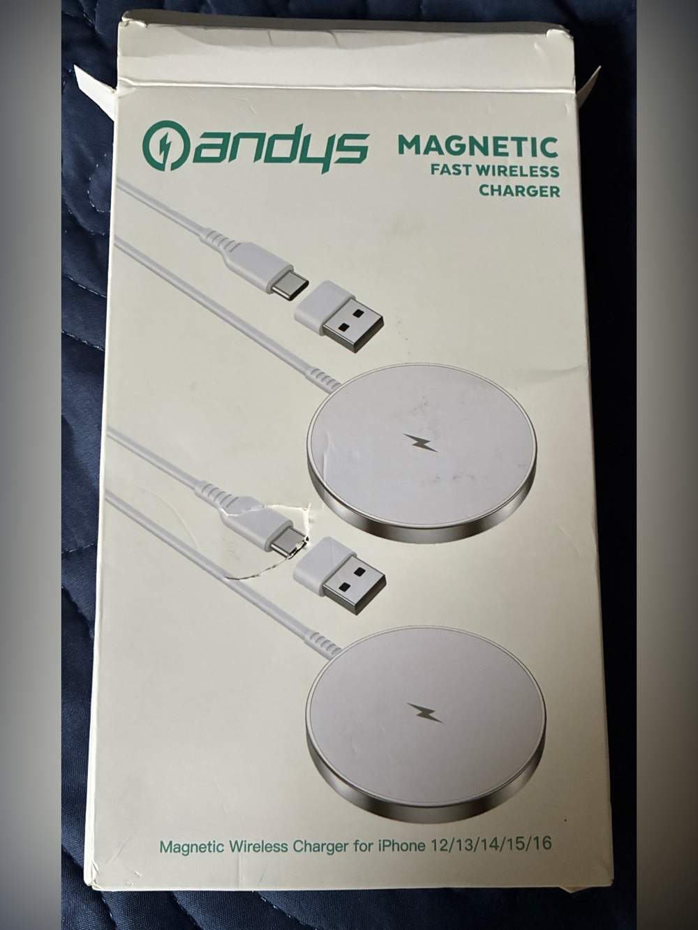 Andys Magnetic Fast Wireless Chargers, pack of 2